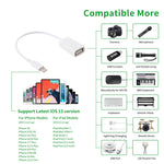 Cabo adaptador USB fêmea para 8 pinos macho OTG, compatível com iOS 10.2 e inferior, comprimento: 18cm