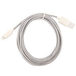 Cabo de carregamento e transferência de dados USB estilo rede de nylon 1m para iPhone, iPad, compatível até iOS 15.5