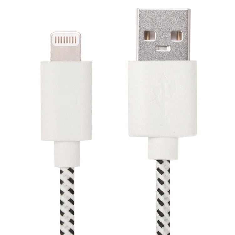 Cabo de carregamento e transferência de dados USB estilo rede de nylon 1m para iPhone, iPad, compatível até iOS 15.5