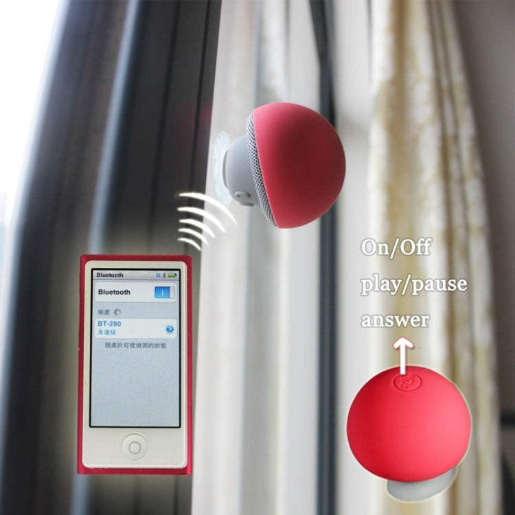 Altifalante Bluetooth em forma de cogumelo com suporte de ventosa