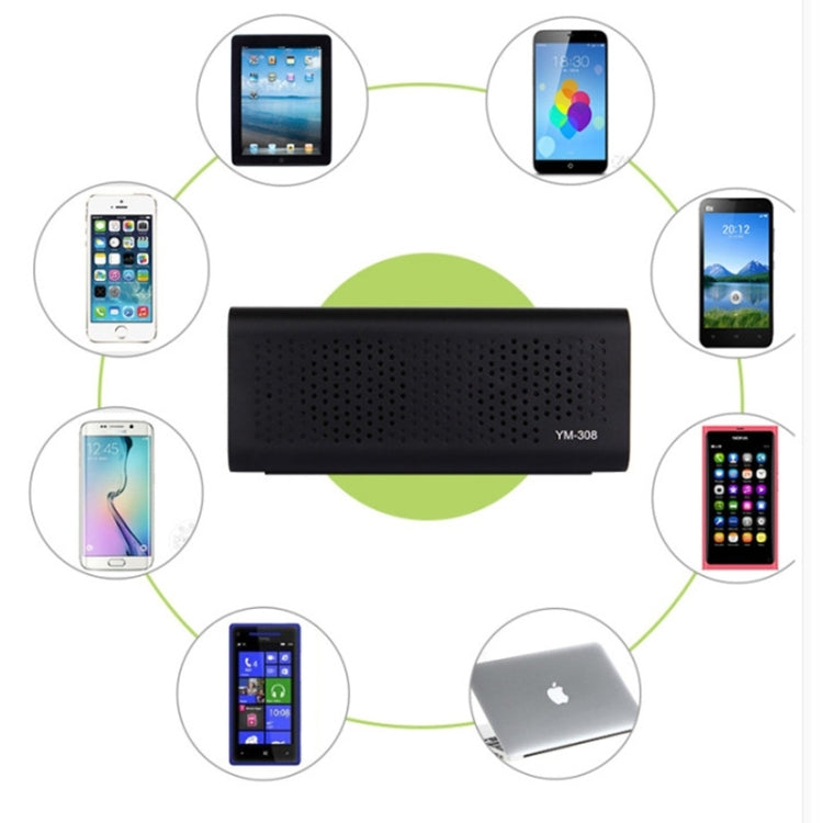 Coluna Bluetooth Portátil Recarrregável YM-308 com NFC, Suporta Cartão TF