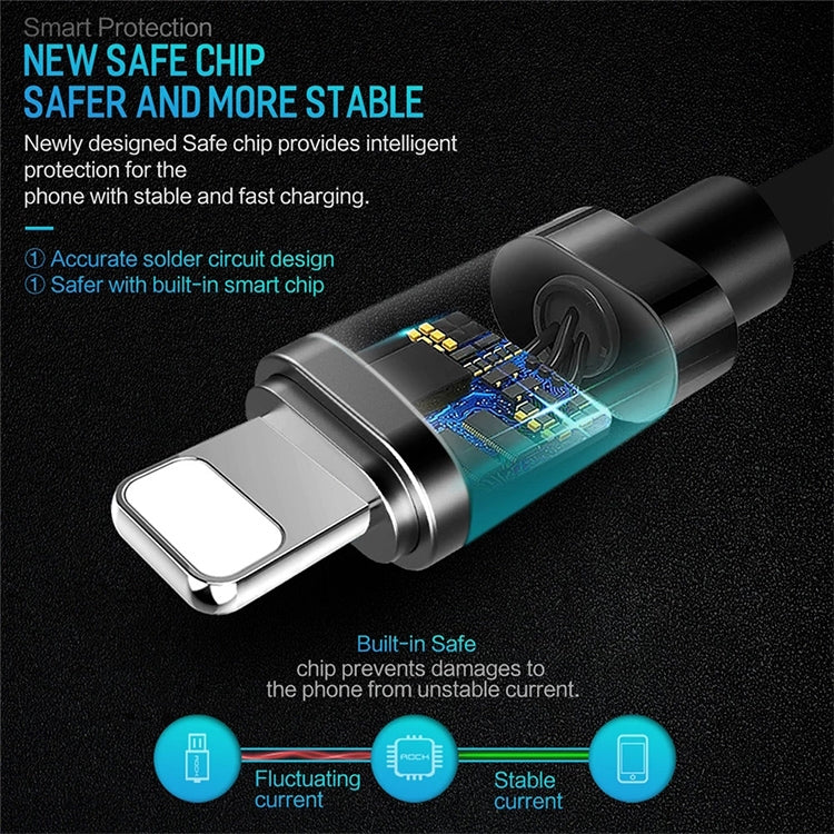 Cabo de Dados / Carregador USB 2.0 para 8 Pinos, Comprimento do Cabo: 20cm