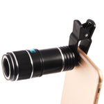 Lente telescópica de zoom óptico universal 12X com clipe