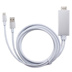 Cabo Adaptador 8 Pinos para HDMI HDTV com Cabo Carregador USB