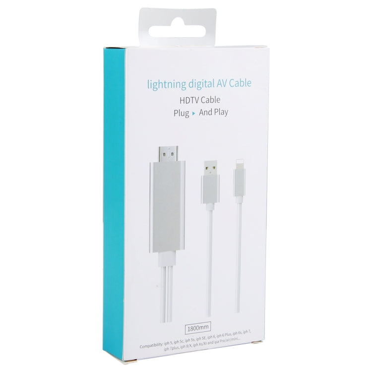 Cabo Adaptador 8 Pinos para HDMI HDTV com Cabo Carregador USB