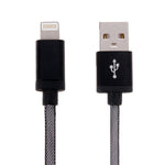 Cabo de Dados / Carregador USB com Cabeça Metálica Estilo Rede de 8 Pinos, Comprimento do Cabo: 25cm