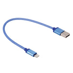 Cabo de Dados / Carregador USB com Cabeça Metálica Estilo Rede de 8 Pinos, Comprimento do Cabo: 25cm