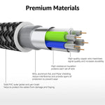 Cabo de Dados / Carregador USB com Cabeça Metálica Estilo Rede de 8 Pinos, Comprimento do Cabo: 25cm
