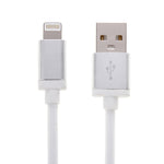 Cabo de Dados / Carregador USB com Cabeça Metálica Estilo Rede de 8 Pinos, Comprimento do Cabo: 25cm