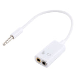 Cabo divisor de áudio Aux 3,5mm, compatível com telemóveis, tablets, auriculares, leitor MP3, estéreo de carro/casa e mais