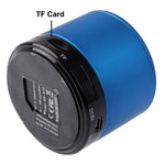 Mini altifalante estéreo Bluetooth 2.1 para iPhone 5 / iPhone 4 & 4S / iPad 4 / Novo iPad / iPad mini / mini 2 Retina, bateria recarregável incorporada, suporta cartão TF, azul