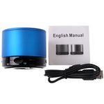Mini altifalante estéreo Bluetooth 2.1 para iPhone 5 / iPhone 4 & 4S / iPad 4 / Novo iPad / iPad mini / mini 2 Retina, bateria recarregável incorporada, suporta cartão TF, azul