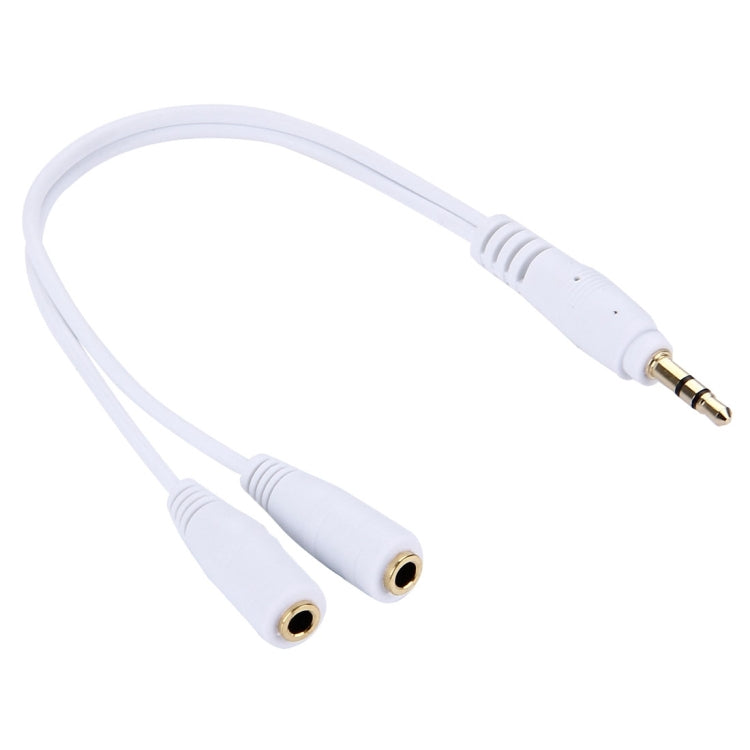 Adaptador divisor de auriculares e auriculares com cabo de áudio Aux, compatível com telemóveis, tablets, auriculares, leitor MP3, estéreo de carro/casa e mais