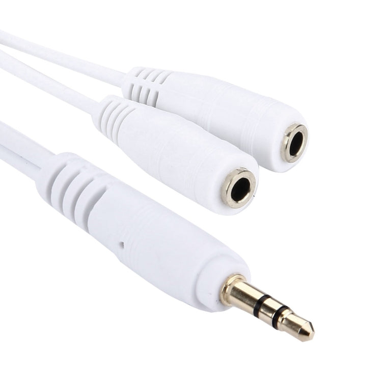 Adaptador divisor de auriculares e auriculares com cabo de áudio Aux, compatível com telemóveis, tablets, auriculares, leitor MP3, estéreo de carro/casa e mais
