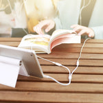 Adaptador divisor de auriculares e auriculares com cabo de áudio Aux, compatível com telemóveis, tablets, auriculares, leitor MP3, estéreo de carro/casa e mais