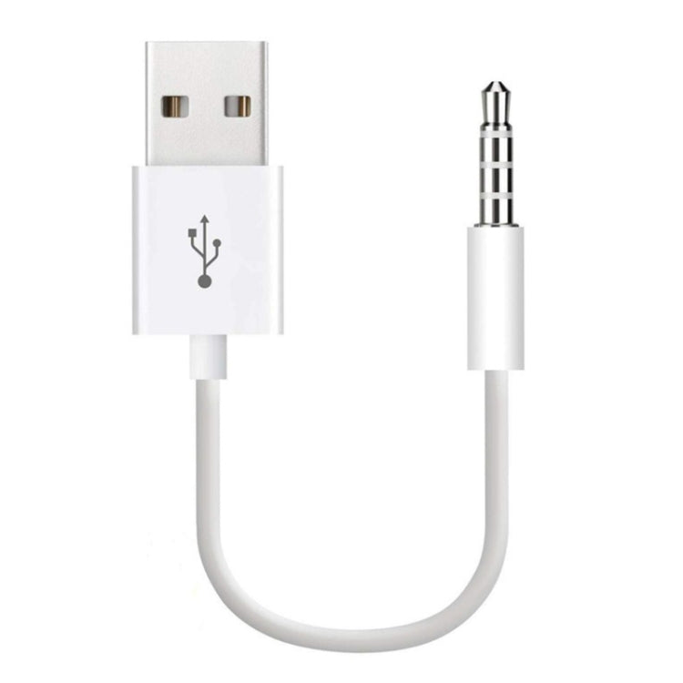 JW-SM1 Cabo USB para Jack 3,5mm para Sincronização de Dados e Carregamento para iPod Shuffle 1ª / 2ª / 3ª / 4ª / 5ª / 6ª Geração, Comprimento: 10cm