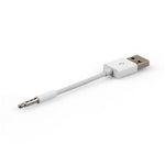 JW-SM1 Cabo USB para Jack 3,5mm para Sincronização de Dados e Carregamento para iPod Shuffle 1ª / 2ª / 3ª / 4ª / 5ª / 6ª Geração, Comprimento: 10cm