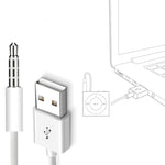 JW-SM1 Cabo USB para Jack 3,5mm para Sincronização de Dados e Carregamento para iPod Shuffle 1ª / 2ª / 3ª / 4ª / 5ª / 6ª Geração, Comprimento: 10cm
