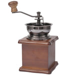 Moinho Manual de Café com Suporte, Tigela em Madeira, Moedor Antigo de Grãos de Café, Madeira