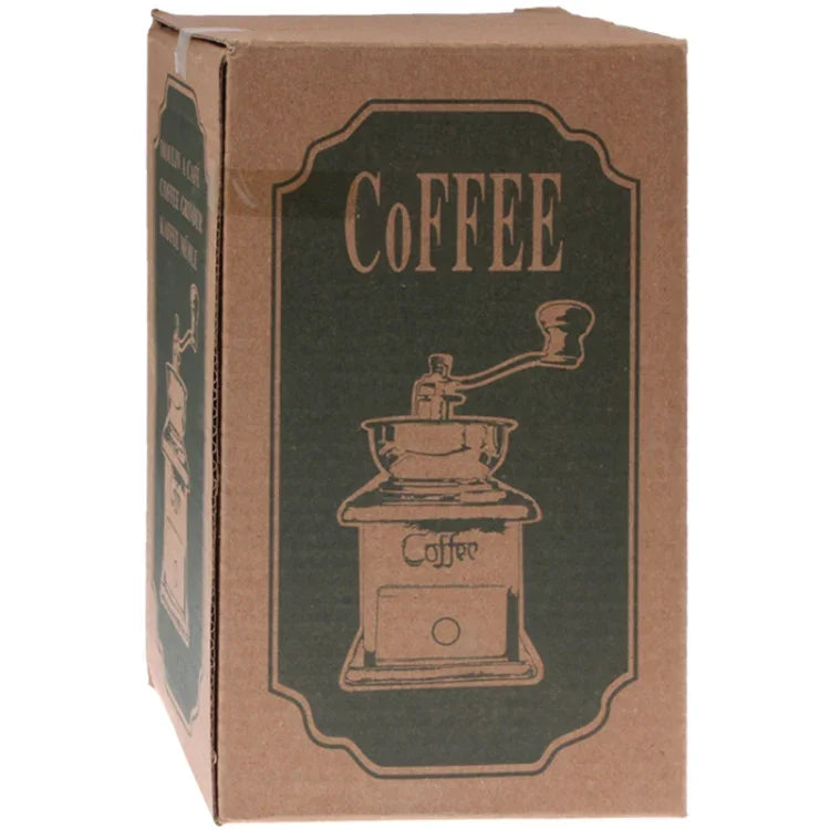 Moinho Manual de Café com Suporte, Tigela em Madeira, Moedor Antigo de Grãos de Café, Madeira