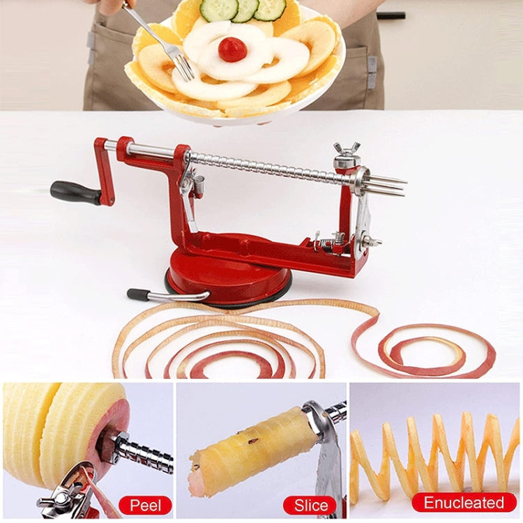 Máquina Multifuncional 3 em 1 para Descascar, Fatiar e Retirar Caroços de Frutas, Descascador de Frutas 3 em 1