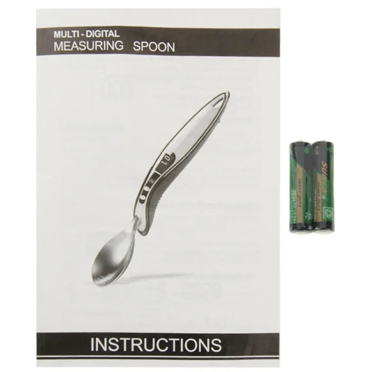 Colher Medidora Multi-digital LCD 1ml / 30ml 0.1g / 300g, Prateada 0.1g/300g