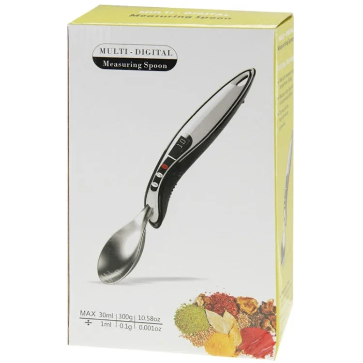 Colher Medidora Multi-digital LCD 1ml / 30ml 0.1g / 300g, Prateada 0.1g/300g