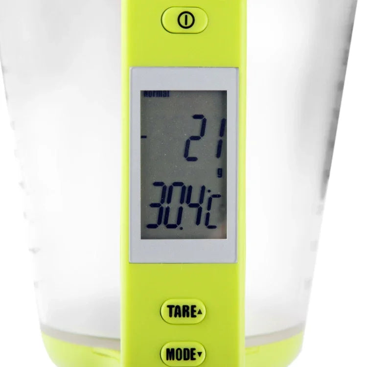 Balança Digital com Copo Medidor / Termómetro, Verde
