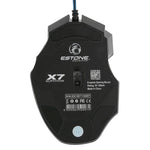 Rato Óptico Gaming com Fio X7, 7 Botões com Roda de Scroll, 5000 DPI LED para Computador PC Portátil, X7 7 Botões (Preto)