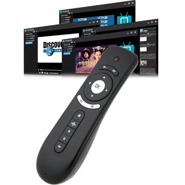 Mini Fly Air Mouse giroscópio T2 2,4G comando remoto Android com sensor de movimento 3D para computador de secretária / portátil, T2