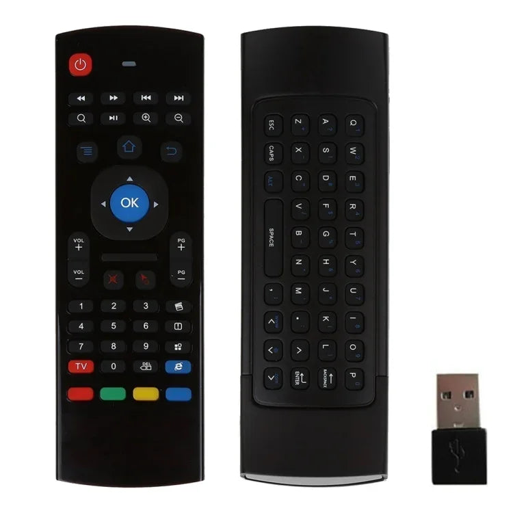Teclado com comando remoto MX3 Air Mouse sem fios 2,4G com atalhos de navegador para Android TV Box / Mini PC, Air Mouse