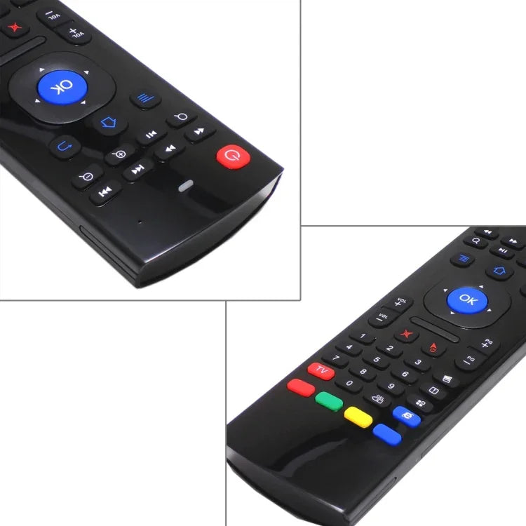 Teclado com comando remoto MX3 Air Mouse sem fios 2,4G com atalhos de navegador para Android TV Box / Mini PC, Air Mouse