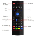 Teclado com comando remoto MX3 Air Mouse sem fios 2,4G com atalhos de navegador para Android TV Box / Mini PC, Air Mouse
