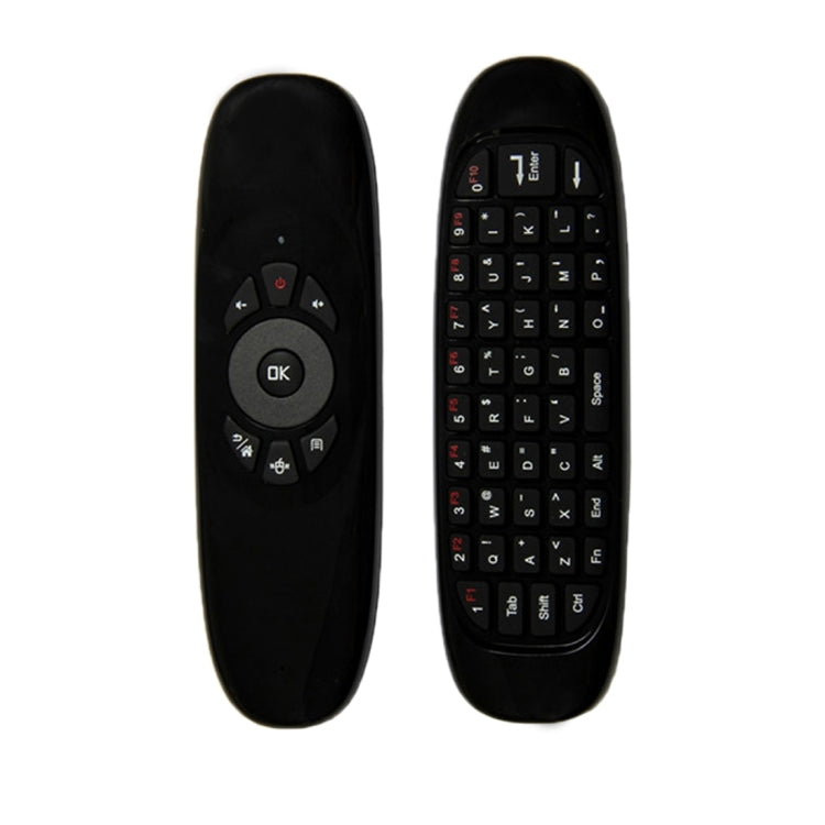 Teclado remoto sem fios recarregável C120 T10 Fly Air Mouse 2.4GHz para Android TV Box / PC, Teclado sem fios