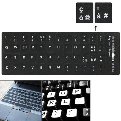 Autocolante de Layout de Teclado para Aprendizagem de Italiano para Teclado de Portátil / Computador de Secretária, Italiano