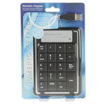 Teclado Numérico USB Não Sincronizado para Portátil com 19 Teclas, 19 Teclas
