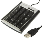 Teclado Multifuncional USB Não Sincronizado para Portátil com 19 Teclas, Teclado Multifuncional