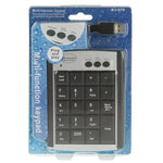 Teclado Multifuncional USB Não Sincronizado para Portátil com 19 Teclas, Teclado Multifuncional
