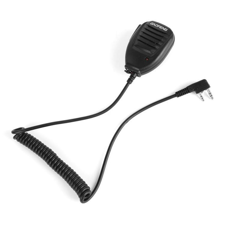 Microfone com altifalante clip-on Baofeng para walkie talkies, ficha de auscultadores 3,5mm + 2,5mm + microfone