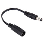 Cabo Conector de Alimentação DC Fêmea 5,5 x 2,1mm para DC Macho 5,5 x 2,5mm para Adaptador de Portátil, Comprimento: 15cm, Macho 5,5 x 2,5mm