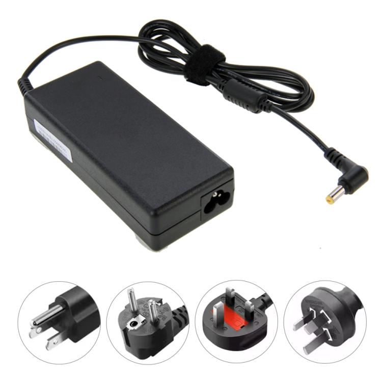 Mini Adaptador AC PA-1750-04 90W 19V 4,74A para Portátil Acer / Toshiba, Pontas de Saída: 5,5mm x 1,7mm