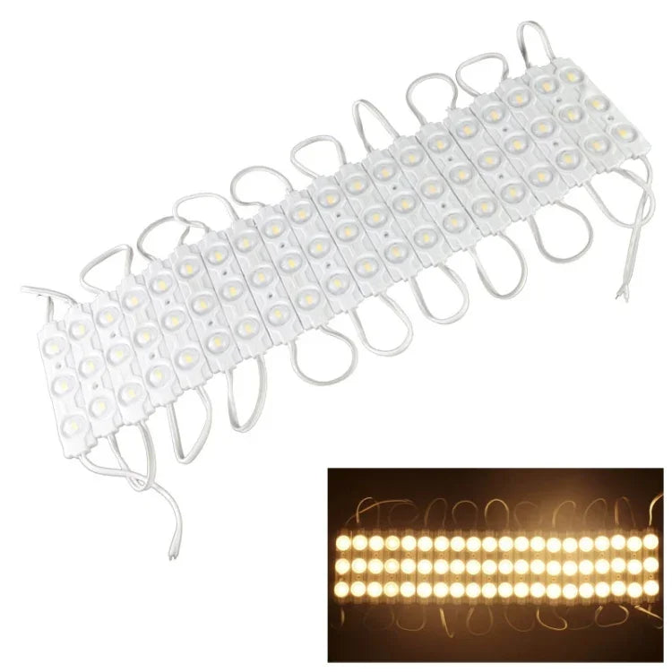 Luz LED Convexa Quente de Alta Intensidade 180 Graus 20 x 3-LED SMD 5730, DC 12V, S-LED-0395W, S-LED-0395WW