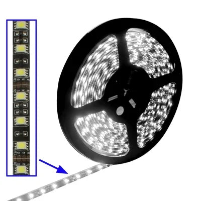 Luz Branca LED 5050 SMD, 30 LED/m, S-LED-1211B, S-LED-1211A