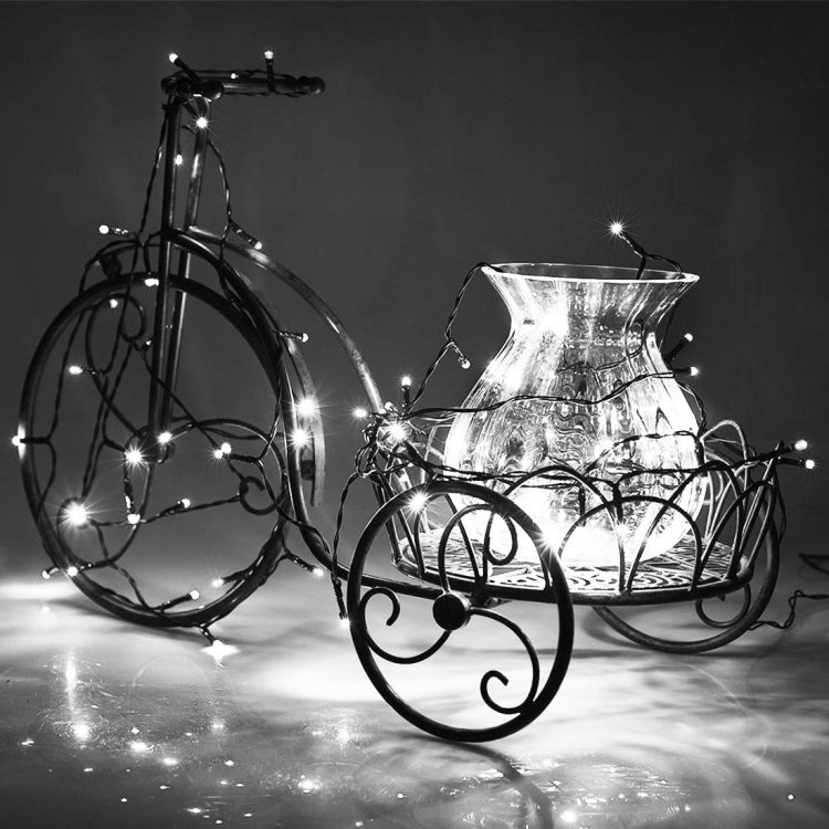 Luz RGB 100 LED com Controlador, Efeito Piscante / Desvanecente / Perseguição, Branco Quente Ficha UE, Luz Branca Ficha UE, Luz Colorida 220V Ficha UE
