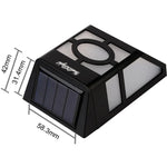 Luz de Cerca Solar com 2 LEDs para Montagem na Parede, S-LED-3090W, S-LED-3090WW