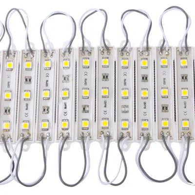 20x 3-LED Luz Branca Quente 5050 SMD LED, DC 12V