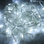 Para Festa de Natal, 100 LED Luz Branca, com Controlador de 8 Funções, 220V, Ficha UK