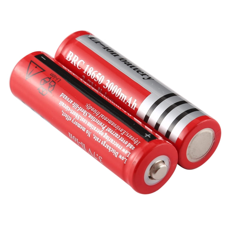 2 unidades de bateria recarregável de iões de lítio UltraFire 18650 3000mAh 3,7V de longa duração, 3000mAh