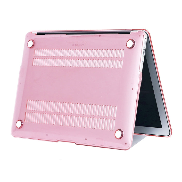 Estojo Protetor Rígido de Cristal para Laptop MacBook Air 13,3 polegadas A1466 2012-2017 / A1369 2010-2012, Rosa