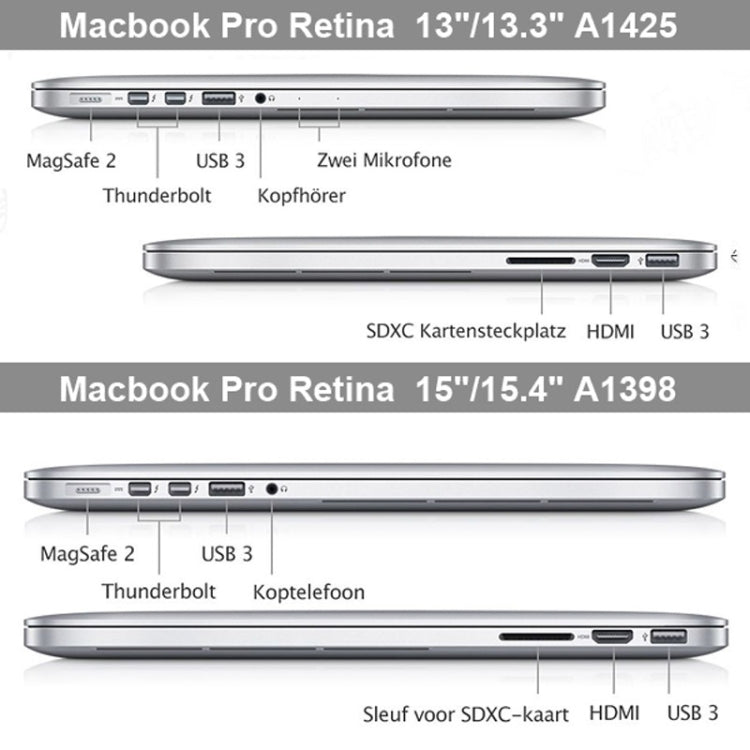 Capa protetora rígida cristal para Macbook Pro Retina 13,3 polegadas